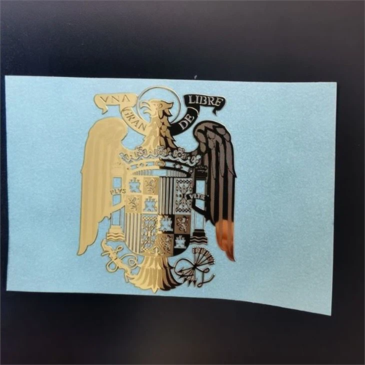 gold electroform metal car sticker logo